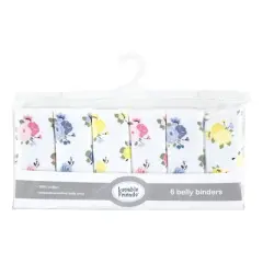 Luvable Friends Infant Girl Belly Binder 6pk, Floral, 0-6 Months