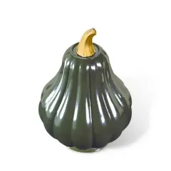 Glass Iridescent Pumpkins Green - Bullseye's Playground&trade;