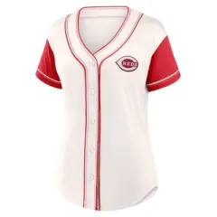 MLB Cincinnati Reds Women's Short Sleeve White Fashion Jersey