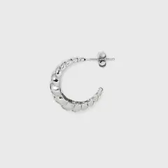Silver Plated Brass Tapered Twist Hoop Earrings - A New Day&trade; Silver