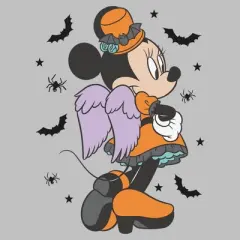 Womens Minnie Mouse Halloween Angel Orange Costume Pose T Shirt