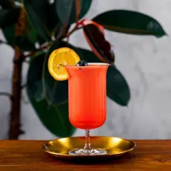 LEMONSODA Premium Rims Orient-Coupe Ribbed Cocktail Glasses - Set of 2 - 11.5oz