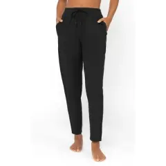 90 Degree By Reflex Womens Lightstreme Track Pant with Seersucker Side Paneling and Side Pockets