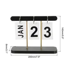 Unique Bargains Wooden Flip Desk Calendar 1 Pc