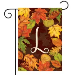 Briarwood Lane Fall Garden Flag 12x18 For Outdoor Fall Leaves Monogram Letter L For Fall Garden Flag Flags For Outside