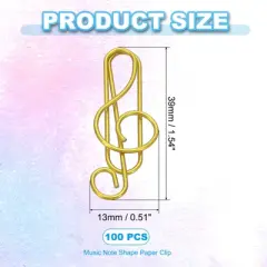 Unique Bargains Metal Funny Bookmarks Planner Cute Paper Clips Clamp 1.54 x 0.51 Inches 100 Pcs