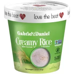 Gabriel and  Daniel Creamy Rice Hot Cereal Cup &ndash; Gluten-Free, Organic, Non-GMO, Instant Breakfast &ndash; 6 Pack