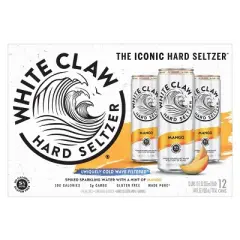 White Claw Mango Hard Seltzer - 12pk/12 fl oz Slim Cans