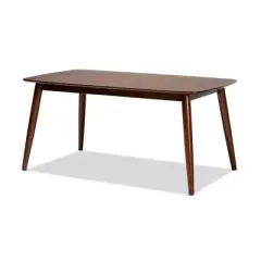 6pc Aeron Wood Dining Set Light Gray/Walnut - Baxton Studio