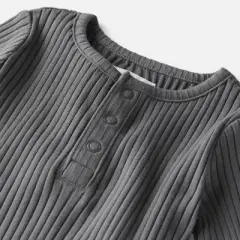 Little Planet by Carter&rsquo;s Baby 2pc Ribbed Top and Bottom Set - Slate Gray