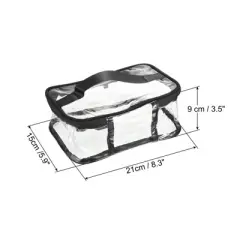 Unique Bargains Travel PVC Waterproof Toiletry Bag Cosmetic Pouch with Zipper Handle Strap