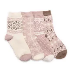 MUK LUKS Women's 4 Pair Pack Holiday Boot Fall