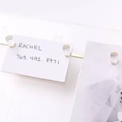 Acrylic Magnetic Memo Wall Strip - russell+hazel: Clear Office Wall Organizer, Desk Organization Set, 24.25" Width