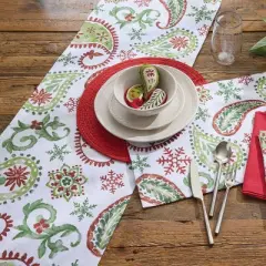 Split P A Very Paisley Holiday Table Runner 15" X 72"