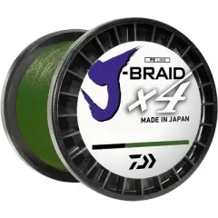 Daiwa 150 Yard J-Braid X4 Braided Fishing Line - Dark Green