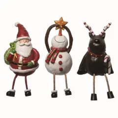 Transpac Christmas Resin Love Peace Shelf Sitter Set of 3 Christmas Home Decorations
