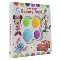 Disney Baby: Bouncy Day! Push & Pop - by  Pi Kids (Board Book)