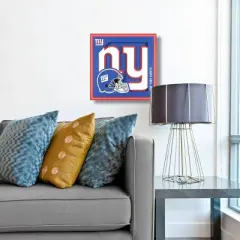 NFL New York Giants 3D Logo Series Wall Art - 12"x12"