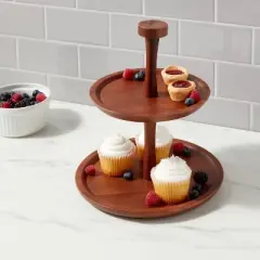 Wood 2-Tier Signature Serving Stand - Threshold&trade;