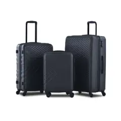 Cesicia 3  Piece Luggage Sets ABS Lightweight Suitcase with Two Hooks, Spinner Wheels, TSA Lock, 20in & 24in & 28in