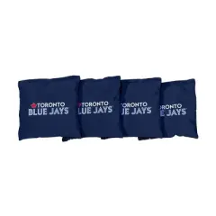 MLB Toronto Blue Jays Corn-Filled Cornhole Bags Dark Blue - 4pk
