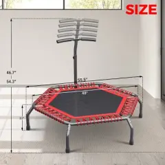 Ainfox Hexagonal Fitness Rebounder with Adjustable Handlebar