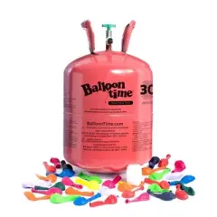 9.5" Medium Helium Balloon Kit: Balloon Time Multicolor Steel Tank for All Occasions