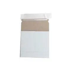JAM Paper Stay-Flat Photo Mailer Stiff Envelopes with Self-Adhesive Closure 6 x 6 White 6 Rigid