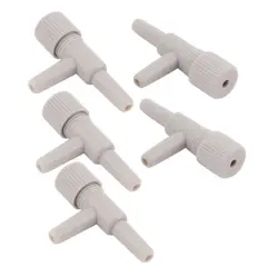 Unique Bargains Adjustable Aquarium Fish Oxygen Air Line Tubing Flow Control Valves Gray 5 Pcs