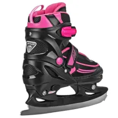 Lake Placid SUMMIT Adjustable Ice Skate - Black/Pink