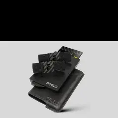 Fidelo Nylon RFID Blocking Wallet Credit Card Holder - Black