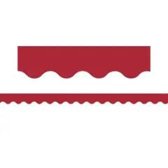 Teacher Created Resources&reg; Cranberry Red Scalloped Border Trim, 35 Feet Per Pack, 6 Packs