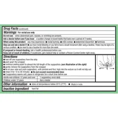 Geri Care Health Star Bisacodyl Suppositories Stimulant Laxative, 12 Count