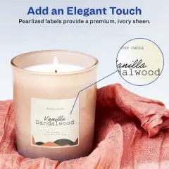 Avery Pearlized Ivory Square Labels with Sure Feed Technology, 2.5" x 2.5"