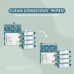 The Honest Company Plant-Based Baby Wipes made with over 99% Water - Balance Blues - 288ct