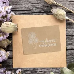 36 Pack Blank Sympathy Cards with Envelopes, Bulk Kraft Paper Condolence Cards with Envelopes for Bereavement, Thinking of You, Blank Inside, 4x6 in