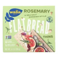 Wasa Rosemary & Sea Salt Flatbread Thins - Case of 10/6.7 oz