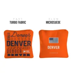 Gameday Denver Football Synergy Pro Orange Cornhole Bags (Set of 4)
