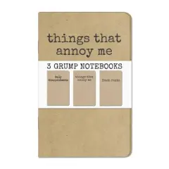 Accoutrements Grump, Things That Annoy Me: Set of 3 Notebooks