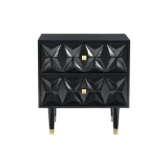 2 Drawer Geo Textured Nightstand - Linon