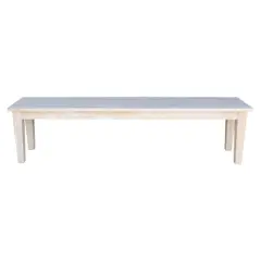 72" Shaker Style Bench Unfinished - International Concepts
