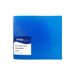 JAM Paper Heavy Duty 3" 3-Ring Flexible Poly Binder Blue 821T3BU