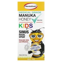 ManukaGuard Kids, Medical Grade Manuka Honey, Sinus Nasal Spray, Alcohol Free, 0.51 fl oz (15 ml)