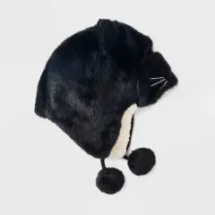 Girls' Cat Trapper Hat - Cat & Jack&trade; Black