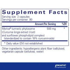 Pure Encapsulations CurcumaSorb 180's - Meriva Curcumin Phytosome - Supports Joint Health* - Gluten Free & Non-GMO - 180 Capsules