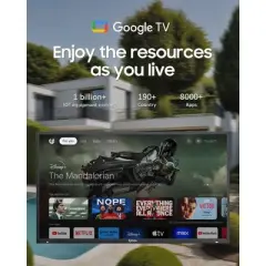 SYLVOX Outdoor TV, 43" Smart QLED TV with Google System, Dolby Atmos, IP55 Waterproof, 4K 2000 Nits Weatherproof TV for Full Sun (Pool Pro QLED 2.0)