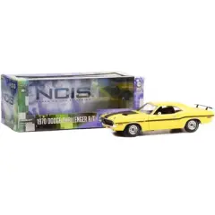 1970 Dodge Challenger R/T Yellow with Matt Black Stripes "NCIS" (2003) TV Series 1/18 Diecast Model Car by Greenlight