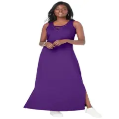 Jessica London Women&rsquo;s Plus Size Lace Up Maxi Dress