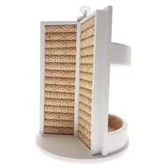 OnDisplay Stella Gold Geo Print Rotating Jewelry/Accessory Organizer - White