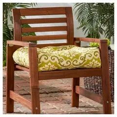 Shoreham Ikat Outdoor Seat Cushion - Kensington Garden